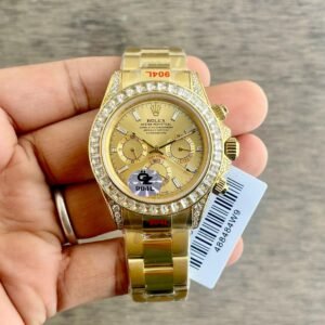 Rolex Daytona Yellow Dial Diamond Bezel OZ